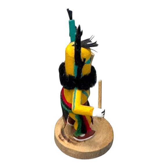 Authentic Hopi Throwing Stick Man Kachina Doll Handcrafted Native Art Signed AL - Picture 4 of 7